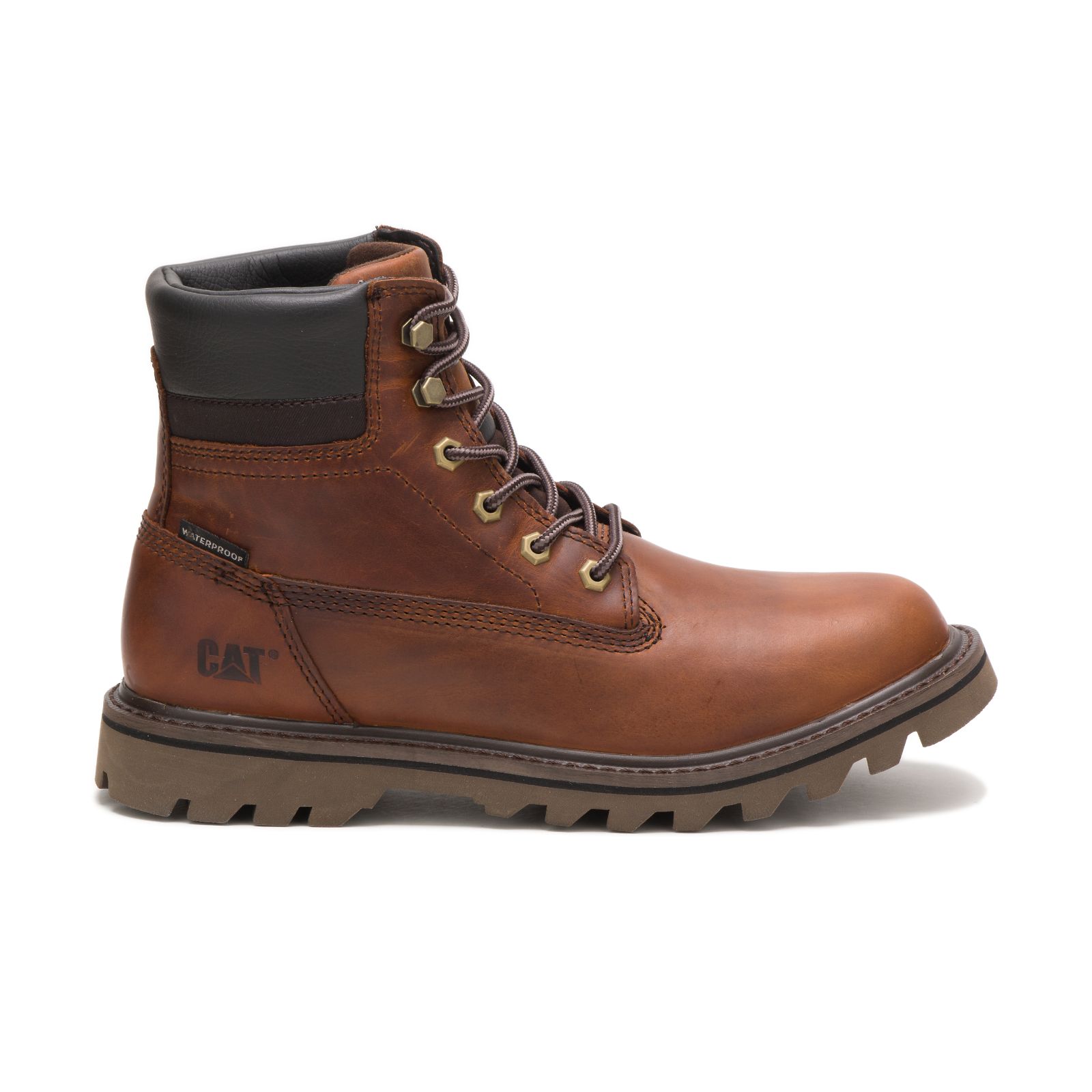 Caterpillar Men's Deplete Waterproof Work Boots Brown CAT-24376